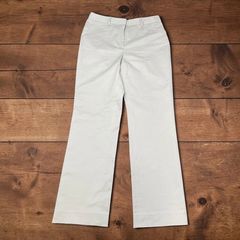 NEW Brooks Brothers 346 Madison Ave Khaki Wide Leg Stretch Pants Size 2 W30xL30